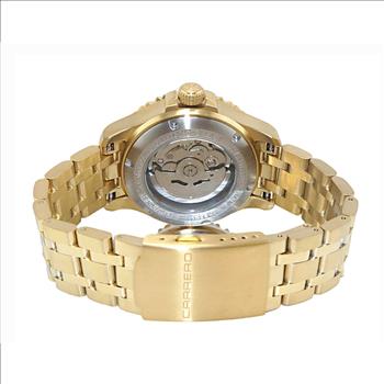 LeChateau, Men's TIME BOLD- X1 COLLECTION, NH35 AUTOMATIC MOVEMENT, 10 ATM, IP-Gold - GREEN/BLUE, MSRP:  $2,340.00