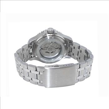 LeChateau, Men's TIME BOLD- X1 COLLECTION, NH35 AUTOMATIC MOVEMENT, 10 ATM, SILVERTONE BLUE/RED, C1S737BU-MR - MSRP:  $2,340.00