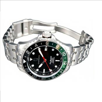 LeChateau, Men's TIME BOLD- X1,  NH35 AUTOMATIC MOVEMENT, 10 ATM, BLACK/GREEN,  C1S737BK-GN- MSRP:  $2,340.00