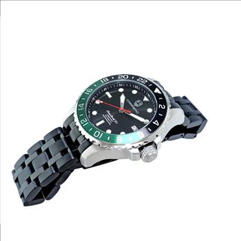 LeChateau, Men's TIME BOLD- X1,  NH35 AUTOMATIC MOVEMENT, 10 ATM, BLACK/GREEN,  C1S737BK-GN_IPB - MSRP:  $2,340.00