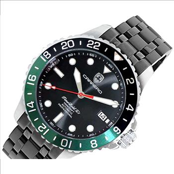 LeChateau, Men's TIME BOLD- X1,  NH35 AUTOMATIC MOVEMENT, 10 ATM, BLACK/GREEN,  C1S737BK-GN_IPB - MSRP:  $2,340.00