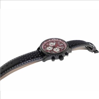 Lechateau, Men's VR32 Movement Chronograph Movement, Brown MOP Dial, IP-Black Tone, C1B7023-MR - Retail at (MSRP: $2,148.00)