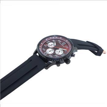 Lechateau, Men's VR32 Movement Chronograph Movement, Brown MOP Dial, IP-Black Tone, C1B7023-MR_RBK - Retail at (MSRP: $2,148.00)