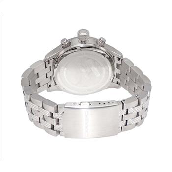 LeChateau Mens -VR33 Muscle Chronograph, Silver Dial Blue Bezel, CS17733SV_BU , MSRP: $1,475.00