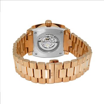 LeChateau - Skeleton Dial Automatic Watch, with Exhibition Back, LC1R777SV - Retail at (MSRP: $ 2,244.00)