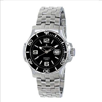 Lechateau,  Swiss Made Automatic Movement - 24 Jewel, Black Dial Exhibition Back, JL6229 - (MSRP: $1,295.00)