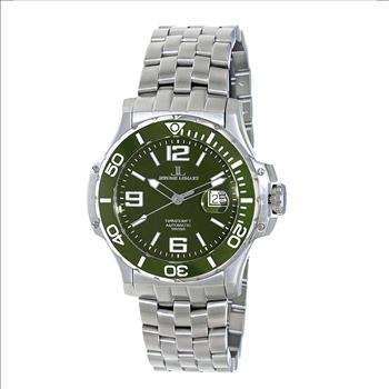 Lechateau,  Swiss Made Automatic Movement - 24 Jewel, Green Dial Exhibition Back, JL6230 - (MSRP: $1,295.00)