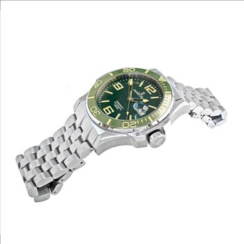 Lechateau,  Swiss Made Automatic Movement - 24 Jewel, Green Dial Exhibition Back, JL6230 - (MSRP: $1,295.00)