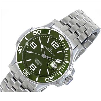 Lechateau,  Swiss Made Automatic Movement - 24 Jewel, Green Dial Exhibition Back, JL6230 - (MSRP: $1,295.00)
