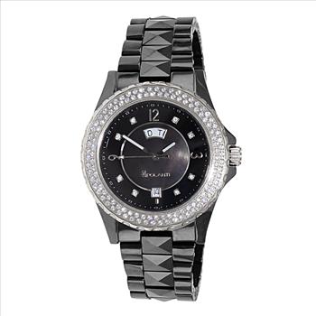LeChateau, SWISS MOVEMENT, High Tect Ceramic case and band, MOP Dial, P7895K Retail At (MSRP: $795.00)
