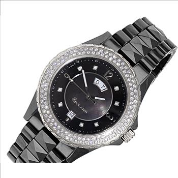 LeChateau, SWISS MOVEMENT, High Tect Ceramic case and band, MOP Dial, P7895K Retail At (MSRP: $795.00)