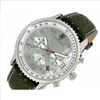 Lechateau - VR32 Movement Chronograph Mov't, Brown MOP Dial, Genuine Leather Band, C1S7023-BN - Retail at (MSRP: $2,148.00)