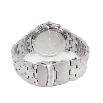 Lechateau - VR32 Mov't Chronograph Mov't, Black MOP Dial, Stainless Steel case and band,  C1S7022-BK - (MSRP: $2,220.00)