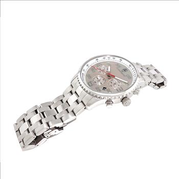 Lechateau - VR32 Mov't Chronograph Mov't, Brown MOP Dial,  Stainless Steel case and band  (MSRP: $2,220.00)