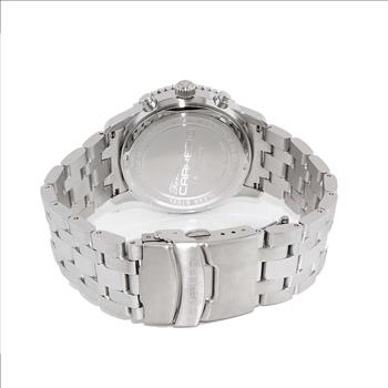 Lechateau - VR32 Mov't Chronograph Mov't, Light-Blue MOP Dial, Stainless Steel case and band,  C1S7022-BU - (MSRP: $2,220.00)