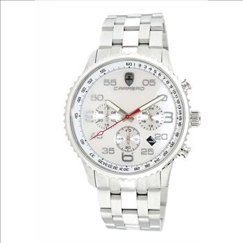Lechateau - VR32 Mov't Chronograph Mov't, White MOP Dial,  Stainless Steel case and band  (MSRP: $2,220.00)