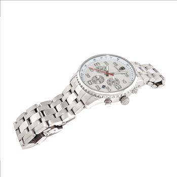 Lechateau - VR32 Mov't Chronograph Mov't, White MOP Dial,  Stainless Steel case and band  (MSRP: $2,220.00)