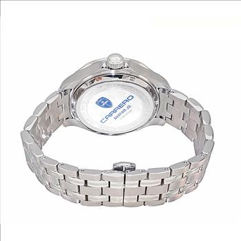 Lechateau Watches - Automatic -24  Jewels NH35, Textured Light-blue Date dial - Black Bezel , (MSRP: 2,268.00)