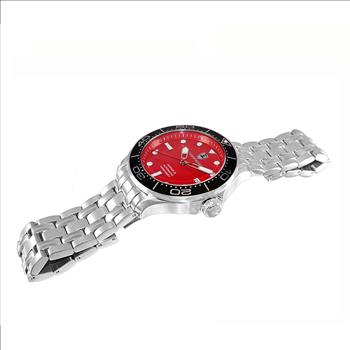 Lechateau Watches- Automatic -24  Jewels NH35, Textured Red Date dial, Black Bezel C1S6161RD_BK - Retail at (MSRP: 2,268.00)
