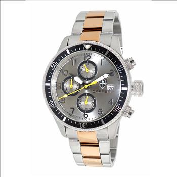 Lechateau Watches - Chronograph Epson VR33 Muscle Mov't, Stainless Steel Case and Band (2-tone Rose), (MSRP:$1,475.00)