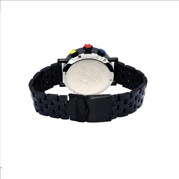 Lechateau Watches - CHRONOGRAPH MOVEMENT, STAINLESS STEEL CASE AND BAND,  MULTI- COLOR HANDS , LCBC2223-IPBK - RETAIL AT $675.00