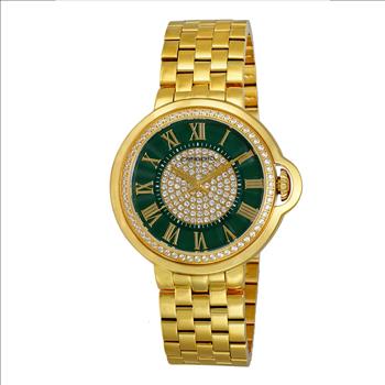 Lechateau Watches Ladies Watch, Swiss Quartz Movement, Austrian Setting, CL1G04GN , Retail at MSRP : $1,320.00