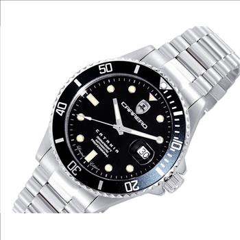 Lechateau Watches Men's Automatic - Magnifying Date Dial with Exhibition Back case, (MSRP: $ 2,124.00)