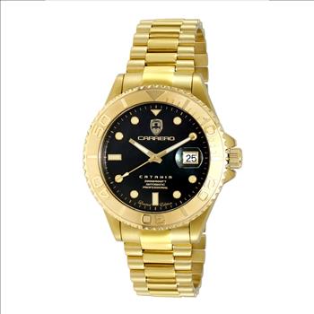 Lechateau Watches Men's Automatic - Magnifying Date, MOP Dial with Exhibition Back case - C1G266BK Retail at (MSRP: $ 2,124.00)