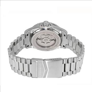 Lechateau Watches Men's Automatic - Magnifying Date, MOP Dial with Exhibition Back case - C1S266BK- Retail at (MSRP: $ 2,124.00)
