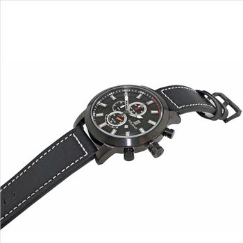 Lechateau Watches Men's Chronograph Mov't. Date Dial, RG0001-IPBK-BKS RETAIL AT (MSRP: $ 794.00)