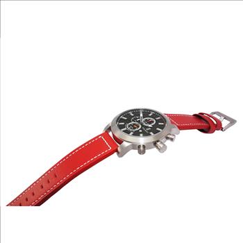 Lechateau Watches Men's Chronograph Mov't. Date Dial, RG0001M-RD_BK-SS  RETAIL AT (MSRP: $ 794.00)