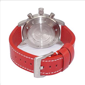 Lechateau Watches Men's Chronograph Mov't. Date Dial, RG0001M-RD_BK-SS  RETAIL AT (MSRP: $ 794.00)