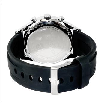 Lechateau Watches - Men's SWISS RONDA Z-60 - CHRONOGRAPH MOVEMENT , BLUE DAY- DATE DIAL, C1S5275BU-RBRetail at (MSRP: $2,028.00)