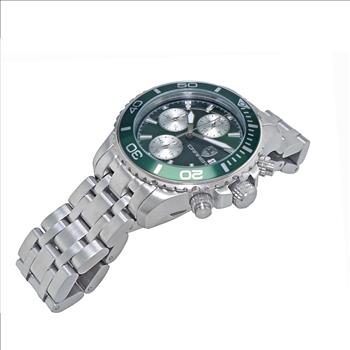 Lechateau Watches, Men's VR33-Chronograph Mov't., Green - Date Dial and Bezel,   C1S3735GN  -  RETAIL AT (MSRP: $1,595.00)