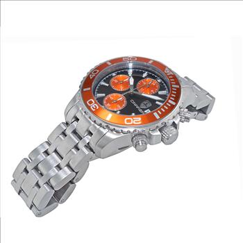 Lechateau Watches, Men's VR33-Chronograph Mov't., Orange/Black - Date Dial and BEZEL,  C1S3735OR -  RETAIL AT (MSRP: $1,595.00)