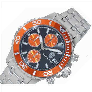 Lechateau Watches, Men's VR33-Chronograph Mov't., Orange/Black - Date Dial and BEZEL,  C1S3735OR -  RETAIL AT (MSRP: $1,595.00)