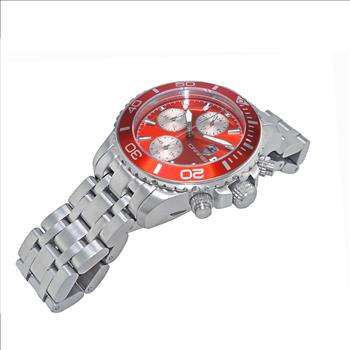 Lechateau Watches, Men's VR33-Chronograph Mov't., Red - Date Dial and BEZEL,  C1S3735RD -  RETAIL AT (MSRP: $1,595.00)