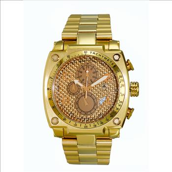 Lechateau Watches - Swiss Chronograph Carbon Fiber Date Dial, with Function Pushers, C1R555G-CF, RETAIL AT (MSRP: $2,004)