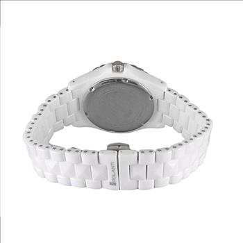 Lechateau Watches, SWISS MOV'T, High Tect Ceramic case and band, MOP Dial, P7895W Retail At (MSRP: $795.00)ETAIL AT $295.00