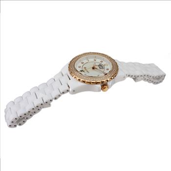 Lechateau Watches, SWISS MOV'T, High Tect Ceramic case and band, MOP Dial, P7895-WR Retail at (MSRP: $995.00)