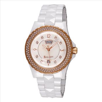 Lechateau Watches, SWISS MOV'T, High Tect Ceramic case and band, MOP Dial, P7895-WR Retail at (MSRP: $995.00)