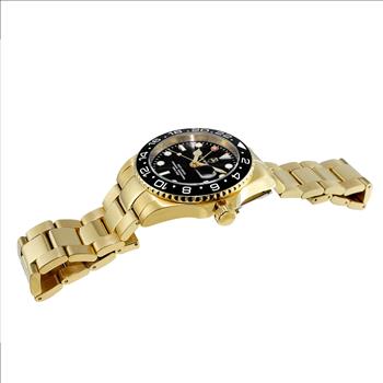 Lechateau Watches SWISS QUARTZ  Black Date- Dial, Goldtone , C1G10BK-BKBK Retail at (MSRP: $1,908.00)