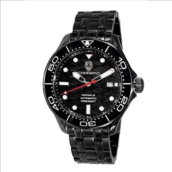 LeChateaue, NH35-24 Jewel Austomatic Mov't, Date Dial, Black-IP tone case and band, C1B6161BK RETAIL AT (MSRP: $2,268.00)