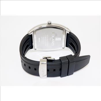 Lechateau,Men's Swiss Quartz Date Black Dial, Silcon Band 1Z-101K-SS, Retail at (MSRP: $895.00)