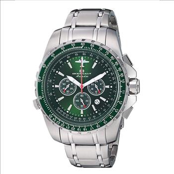 Oceanaut Men's  Aviador Pilot  Chronograph Mov't. Analog Display ,Green Dial  Quartz, OC0117 - Retail at (MSRP: $850.00)