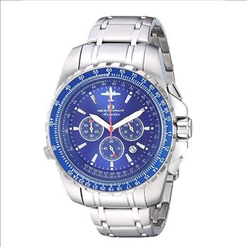 Oceanaut Men's Aviator Pilot Quartz Stainless-Steel Strap,  Blue Dial , OC0114 - Retail at (MSRP: $850.00)