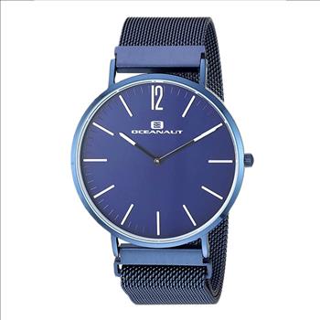 Oceanaut Men's Magnete, Slim Watch, Blue-IP  3-hands Dial, OC0011 - Retail at (MSRP: $495.00)
