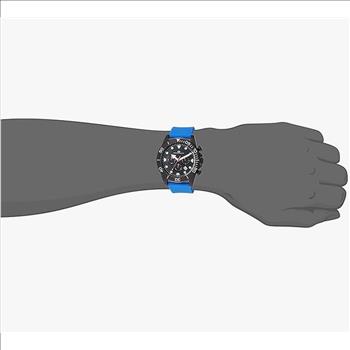 OceanauT Men's, Stainless steel case, Blue Silicone strap, Black dial,  Scratch resistant mineral,(MSRP: $395.00)