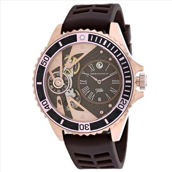 Oceanaut Men's , Stainless steel case, Rubber strap, Brown dial,  (MSRP: $550.00)