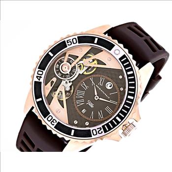 Oceanaut Men's , Stainless steel case, Rubber strap, Brown dial,  (MSRP: $550.00)